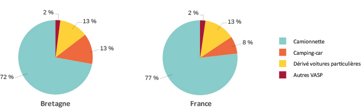 Figure 2 – Répartition du parc des VUL en circulation au 1er janvier 2021 selon le genre de véhicules